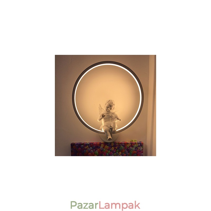 Fali lámpa Modern kreatív egyéniség lámpa tervező angyal dekor lámpa alumínium integrált folyosó fali lámpa