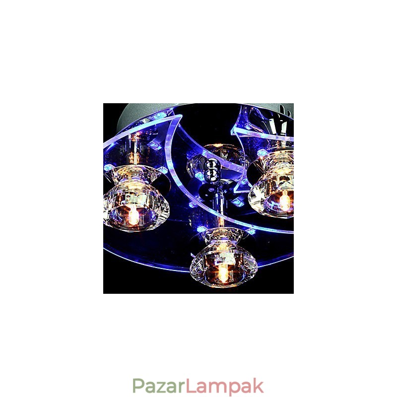 Csillár Modern Crystal Living 3 Lights