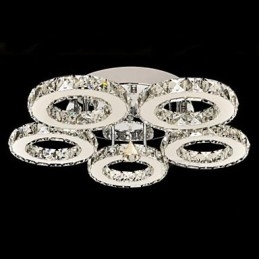 Crystal süllyesztett 5 lámpa modern átlátszó galvanizálás rozsdamentes acélból