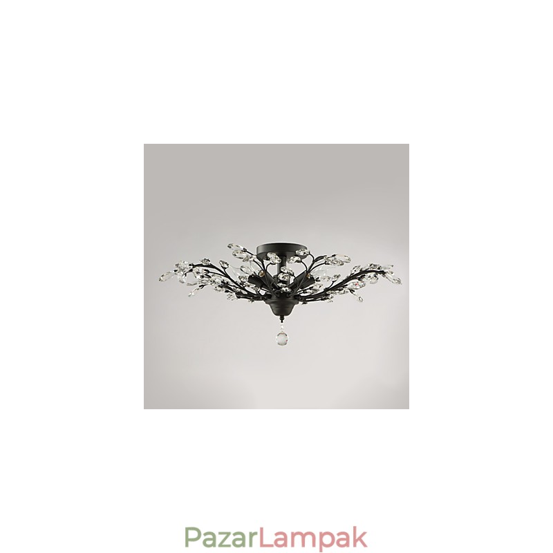 Vintage Crystal süllyesztett fém festmény fekete VAGY arany