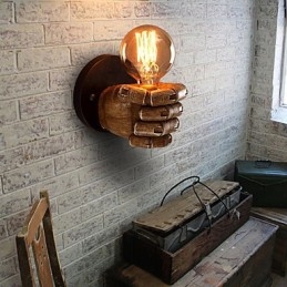 Loft ipari Cafe fali lámpa Gyanta fali lámpa Lodge Antique Vintage Retro Painting Function Mini Style Ambient Light fali lámpákhoz fali lámpa