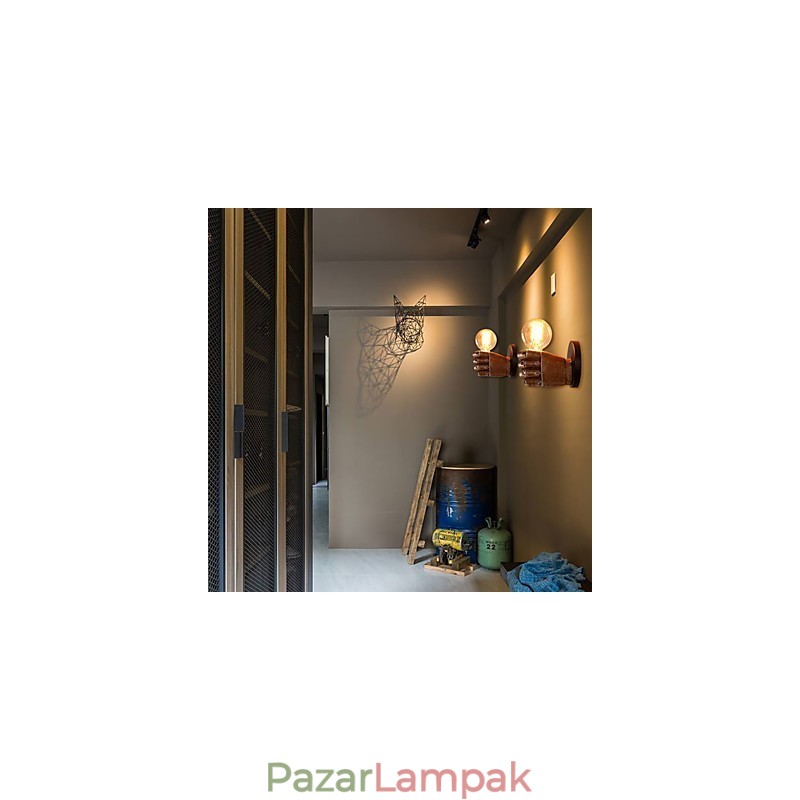 Loft ipari Cafe fali lámpa Gyanta fali lámpa Lodge Antique Vintage Retro Painting Function Mini Style Ambient Light fali lámpákhoz fali lámpa