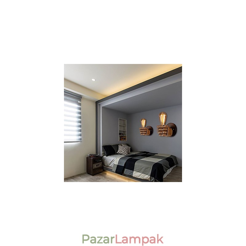 Loft ipari Cafe fali lámpa Gyanta fali lámpa Lodge Antique Vintage Retro Painting Function Mini Style Ambient Light fali lámpákhoz fali lámpa