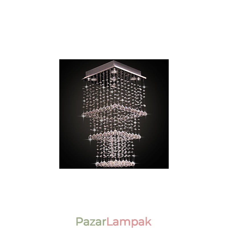 Modern, modern kristályból galvanizált fém süllyesztett tartó