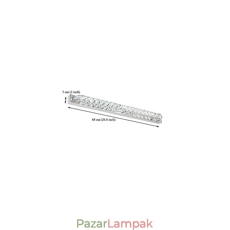 Hosszú, kiváló minőségű tükörlámpa fürdőszobai lámpák fém és kristály fali lámpa