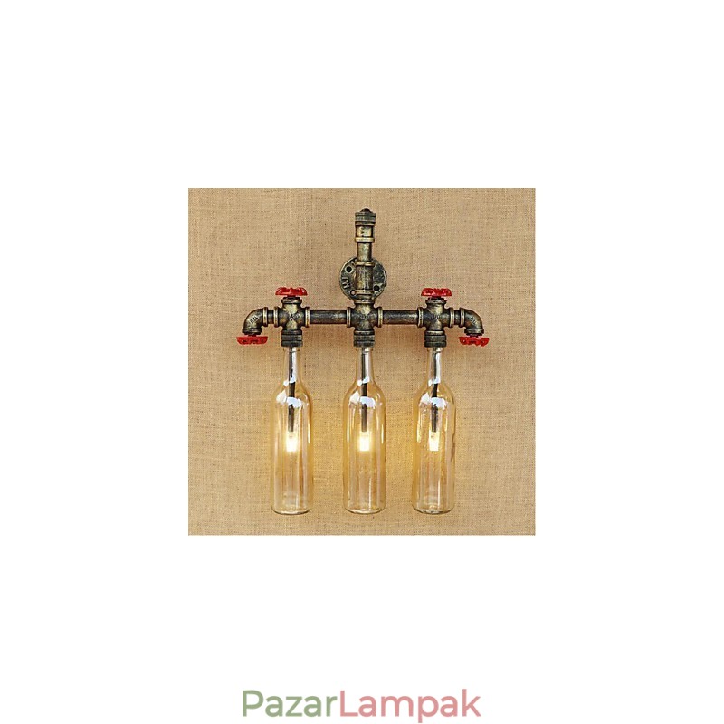 Retro ipari szélkapcsoló kulacs fali lámpa fali lámpa borostyánsárga