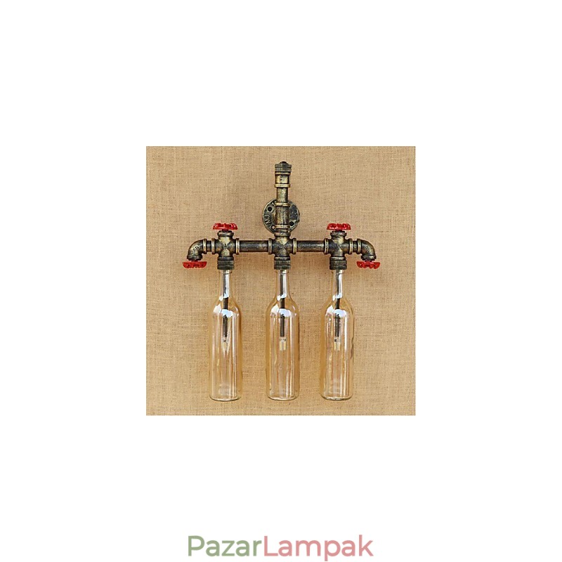 Retro ipari szélkapcsoló kulacs fali lámpa fali lámpa borostyánsárga