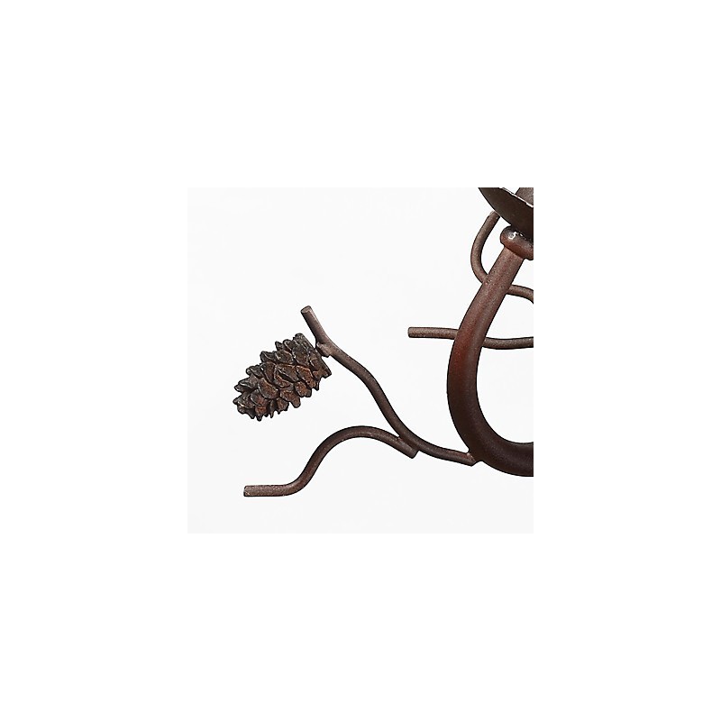 Észak-amerikai vintage fém műgyanta madár és fenyőtoboz fali lámpa, illik a nappaliba, az étkezőbe