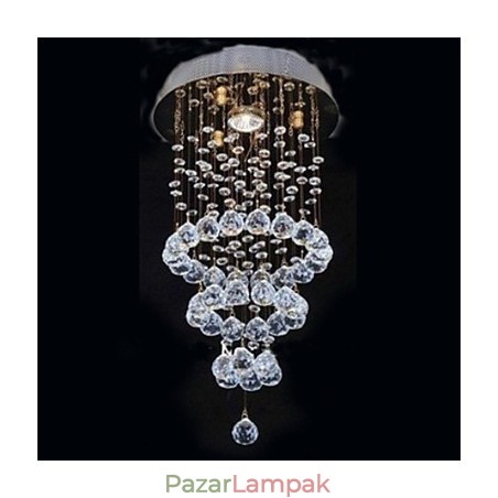 Modern, modern kristályból galvanizált fém süllyesztett tartó