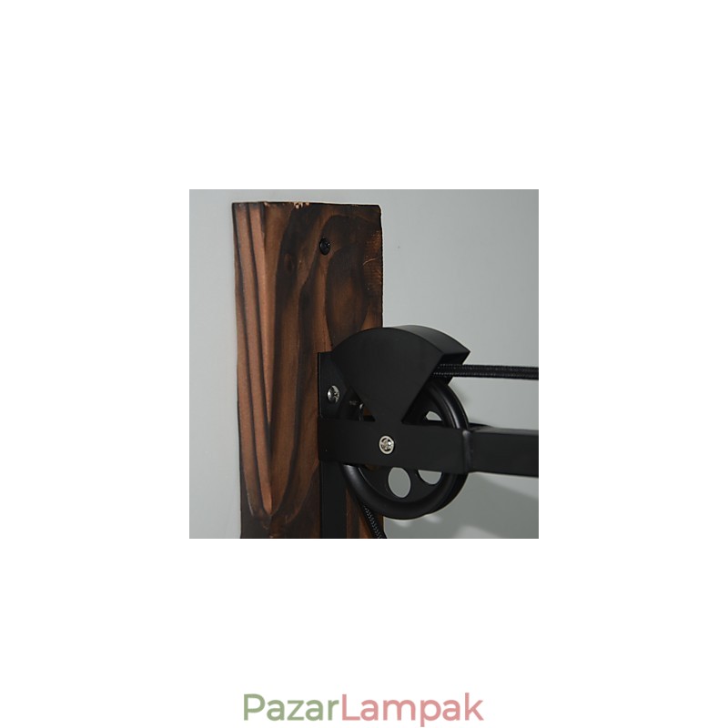 Amerikai vidéki stílusú fali lámpa retro kreatív Fából készült csigafali lámpa