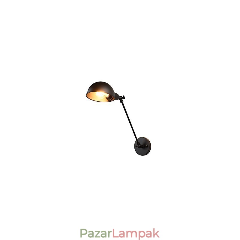 Festett acél fali lámpa néma fekete amerikai kávé dekoráció Retro fali lámpa fénykard lámpa a falon