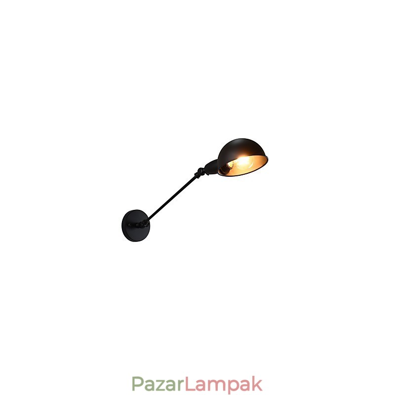 Festett acél fali lámpa néma fekete amerikai kávé dekoráció Retro fali lámpa fénykard lámpa a falon