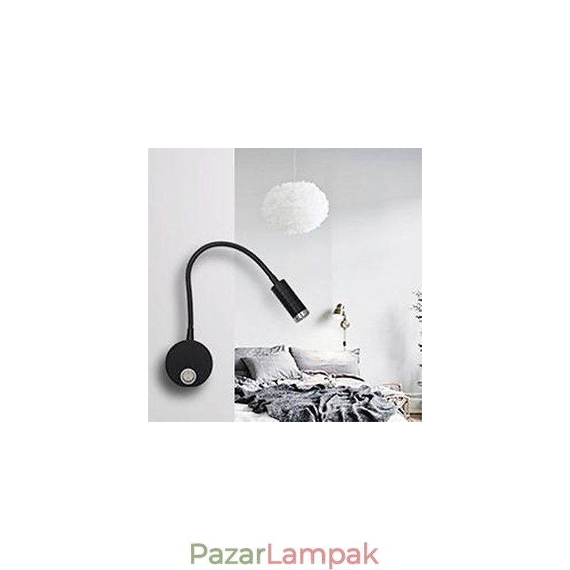 A tömlőágy fejének fali lámpájának fali lámpáját az olvasólámpa világítja meg