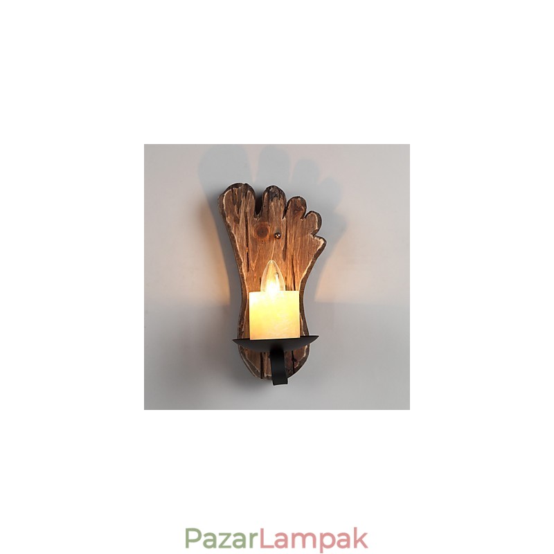 Egyfejű Ipari Vintage Retro Fa Fémfestés Színes Fali lámpa Otthoni Szállodai Folyosó Dekorációs Fali lámpa
