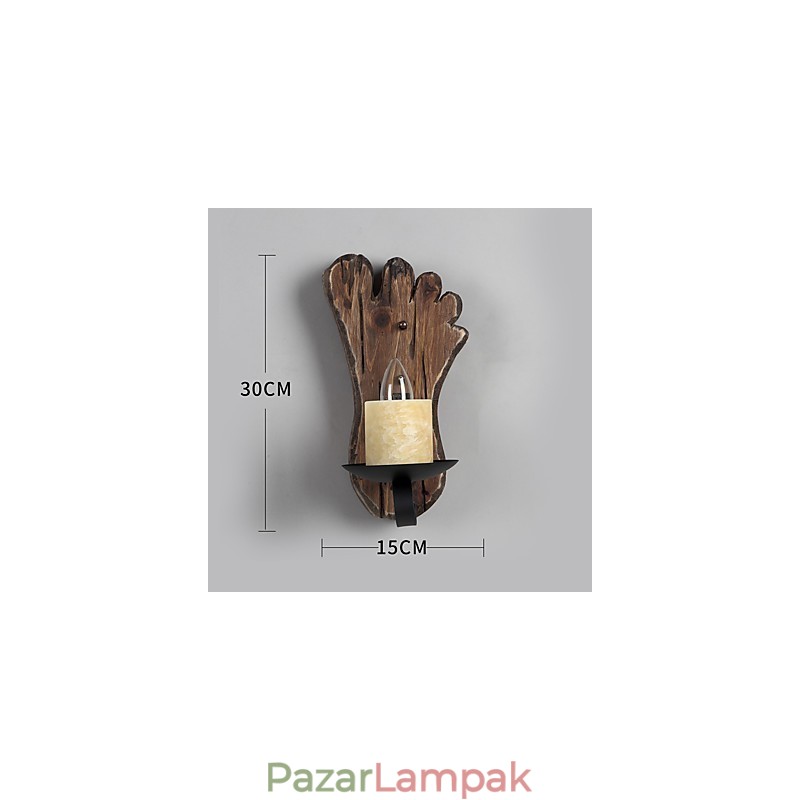 Egyfejű Ipari Vintage Retro Fa Fémfestés Színes Fali lámpa Otthoni Szállodai Folyosó Dekorációs Fali lámpa