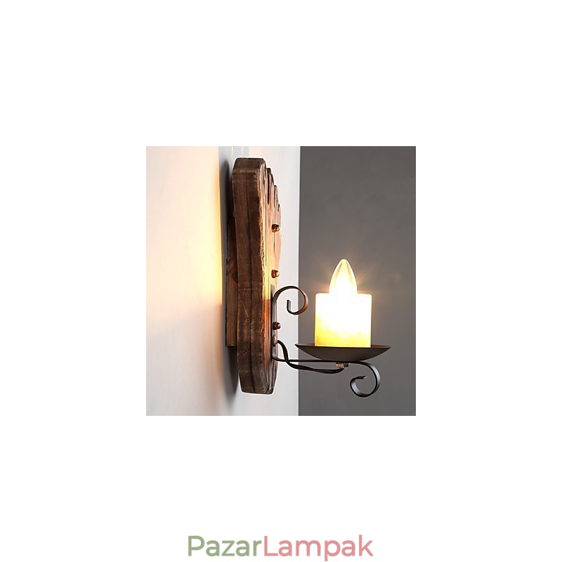 Egyfejű Ipari Vintage Retro Fa Fémfestés Színes Fali lámpa Otthoni Szállodai Folyosó Dekorációs Fali lámpa