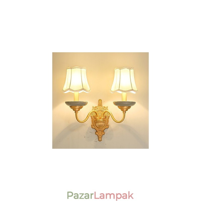Egyszerű Country Traditional Classic sárgaréz funkció mini stílusú felvilágító falikar falilámpákhoz Pu