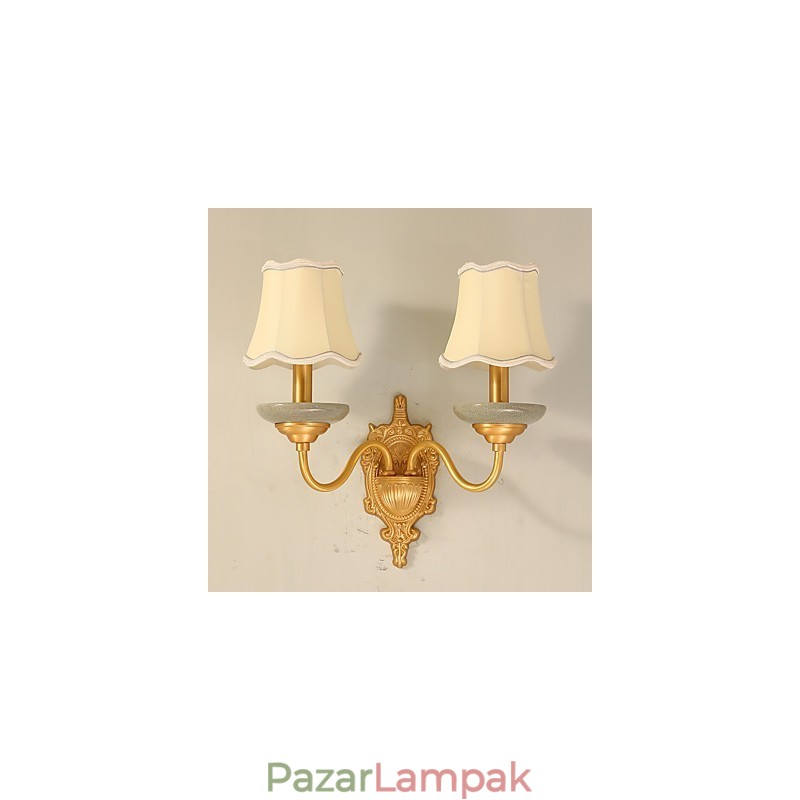 Egyszerű Country Traditional Classic sárgaréz funkció mini stílusú felvilágító falikar falilámpákhoz Pu