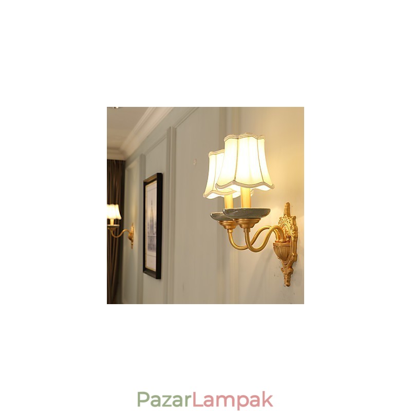 Egyszerű Country Traditional Classic sárgaréz funkció mini stílusú felvilágító falikar falilámpákhoz Pu