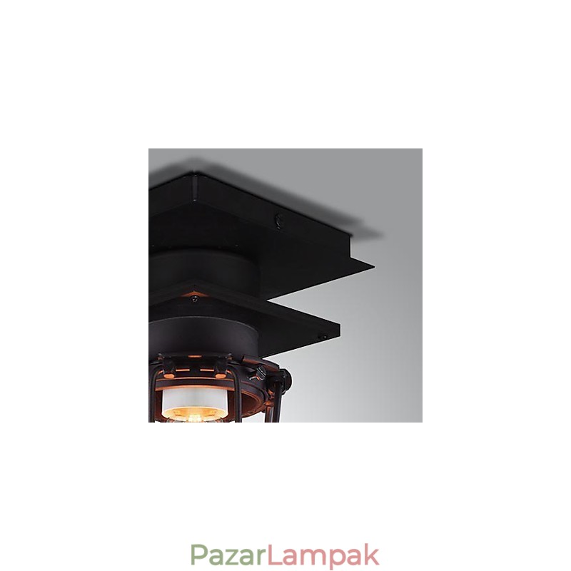 Retro kovácsolt fali lámpa egyfejű antik emlékeztető lámpa loft amerikai vas vintage kis ketreces mennyezeti lámpa