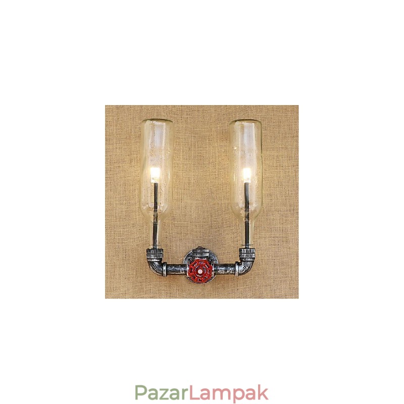 Retro ipari szélkapcsoló palack fali lámpa fali lámpa