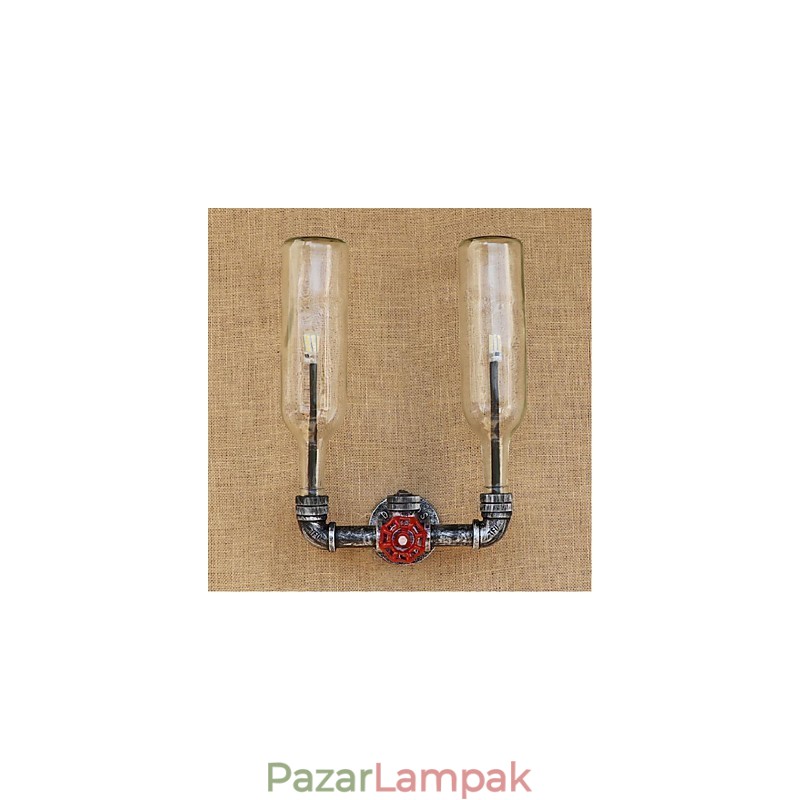 Retro ipari szélkapcsoló palack fali lámpa fali lámpa