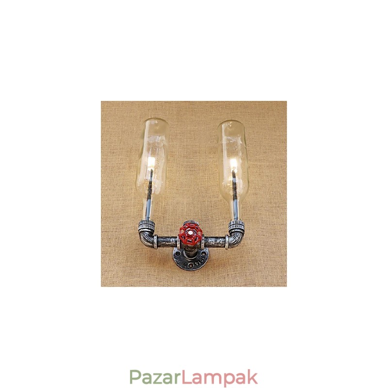 Retro ipari szélkapcsoló palack fali lámpa fali lámpa