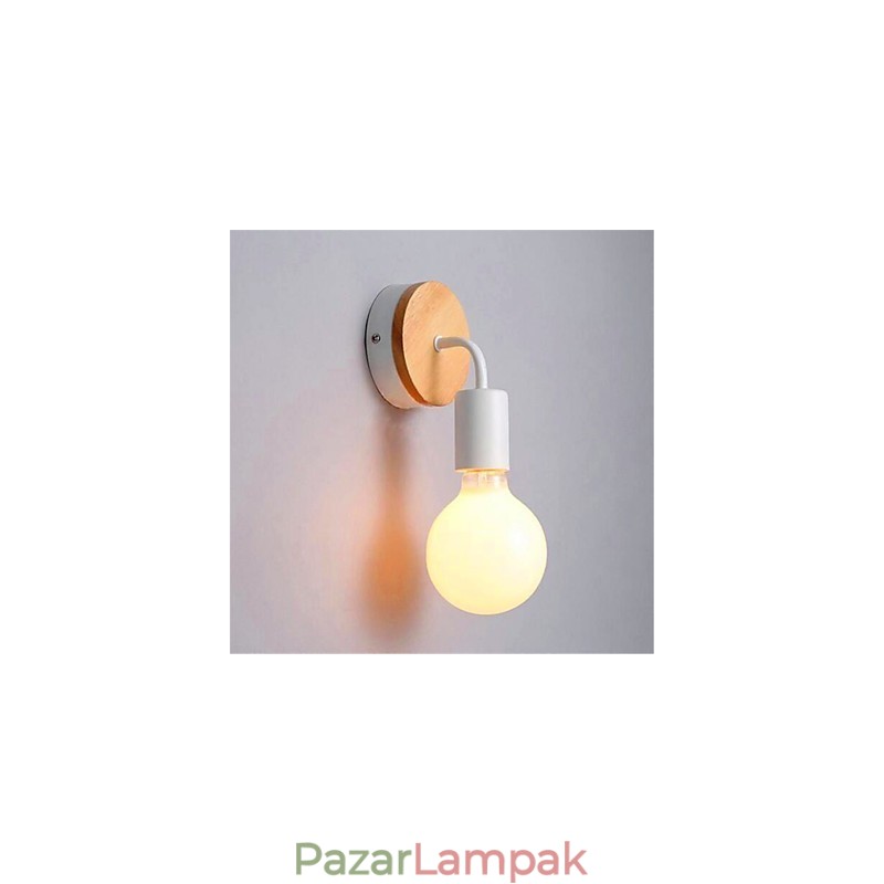Modern minimalista kreatív személyiség Fa vas lámpa folyosó erkély hálószoba éjjeli vas fali lámpa