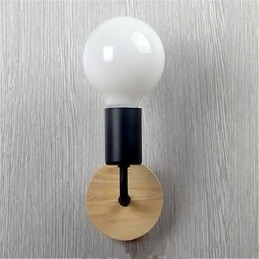 Modern minimalista kreatív személyiség Fa vas lámpa folyosó erkély hálószoba éjjeli vas fali lámpa