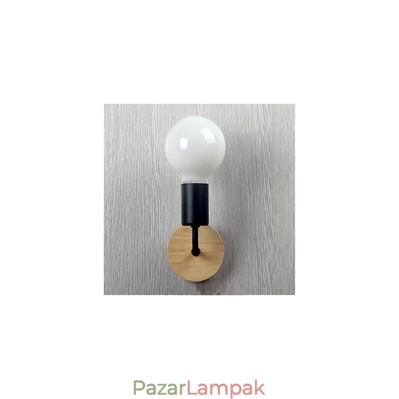 Modern minimalista kreatív személyiség Fa vas lámpa folyosó erkély hálószoba éjjeli vas fali lámpa