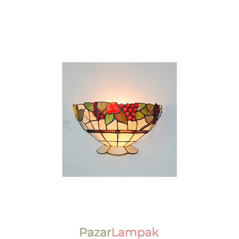 Retro Country Fali lámpák Üvegárnyékoló Nappali Hálószoba Étterem Kávézó Bár Falikar