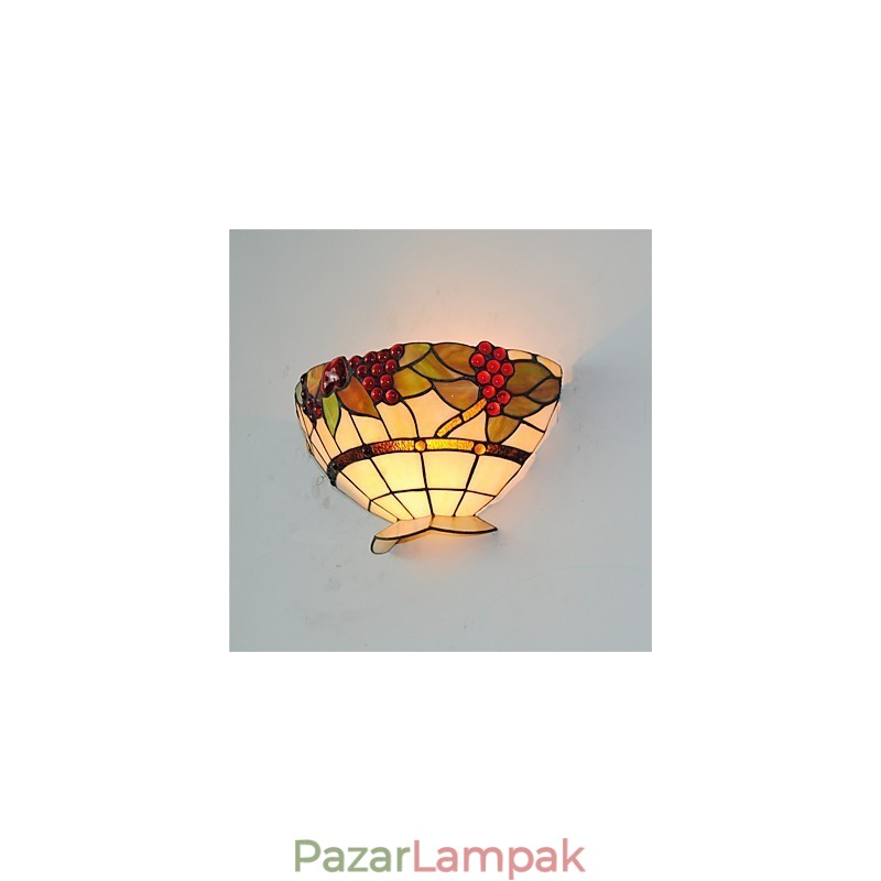 Retro Country Fali lámpák Üvegárnyékoló Nappali Hálószoba Étterem Kávézó Bár Falikar