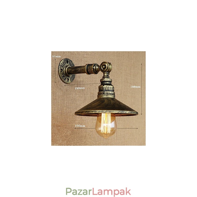 Ipari stílusú Nordic Water Pipe fali lámpa fali lámpa