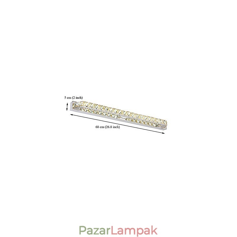 Hosszú, kiváló minőségű tükörlámpa fürdőszobai lámpák fém és kristály fali lámpa