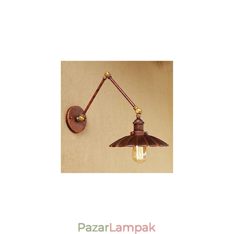 Hosszú kar Félig rozsdás Retro Kreatív Nosztalgikus Behúzható Összecsukható fali lámpák fali lámpa