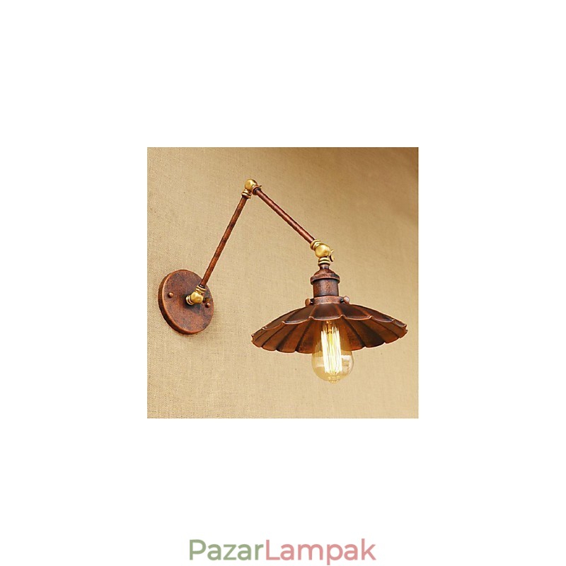 Hosszú kar Félig rozsdás Retro Kreatív Nosztalgikus Behúzható Összecsukható fali lámpák fali lámpa