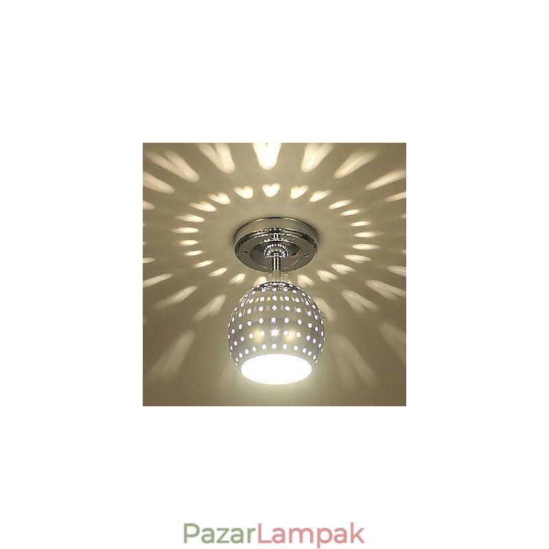 Modern, kortárs mini stílusú, galvanizált fém süllyesztett tartó