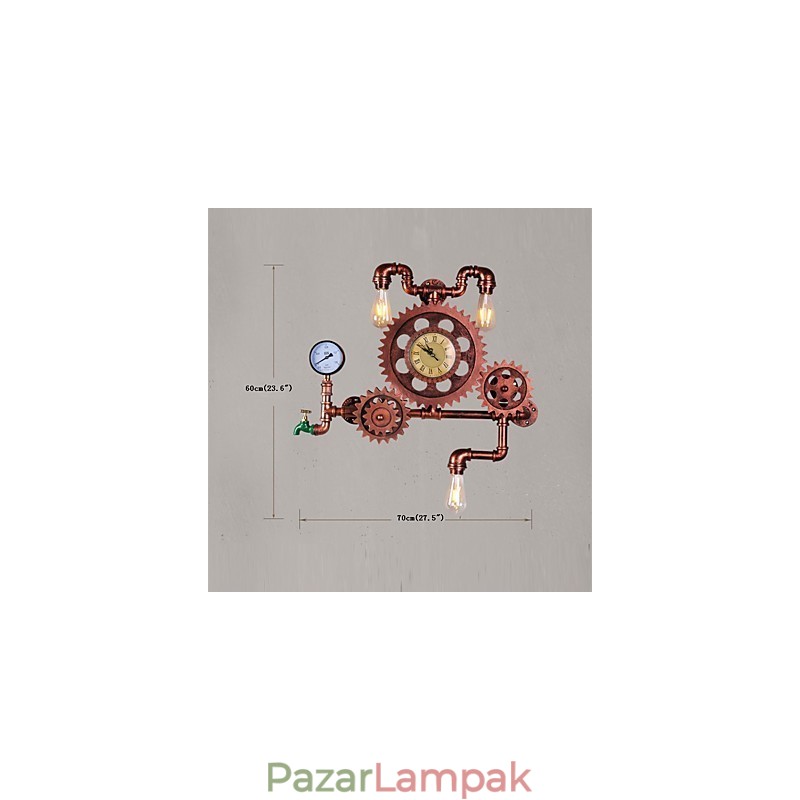Vintage ipari cső fali lámpák fa felszerelés alakzat kreatív forgatható lámpák étterem kávézó bár dekor világítás