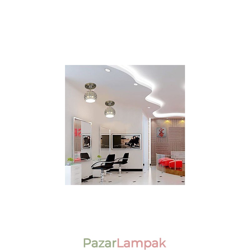 Modern, kortárs mini stílusú, galvanizált fém süllyesztett tartó