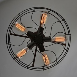 Az amerikai vidéki ipari tervezőlámpa személyre szabott lámpa Európai retro ventilátoros mennyezeti lámpák