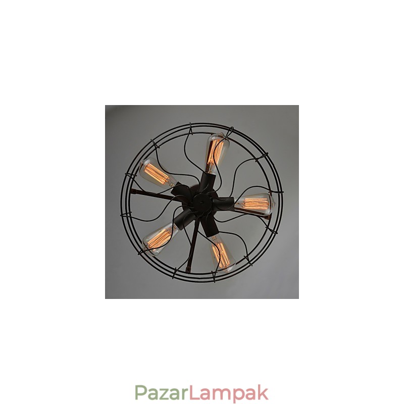Az amerikai vidéki ipari tervezőlámpa személyre szabott lámpa Európai retro ventilátoros mennyezeti lámpák