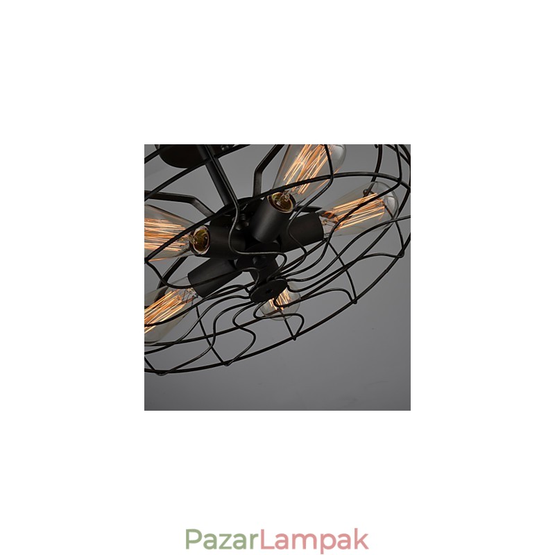 Az amerikai vidéki ipari tervezőlámpa személyre szabott lámpa Európai retro ventilátoros mennyezeti lámpák