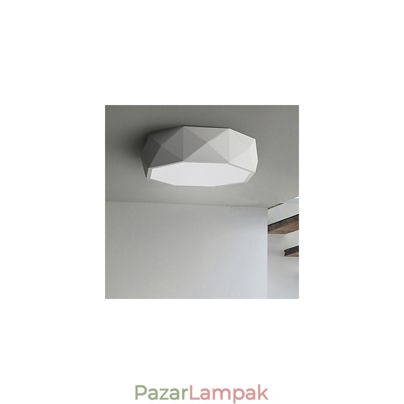 Geometrikus mennyezeti lámpák fehér fény, tömör modern