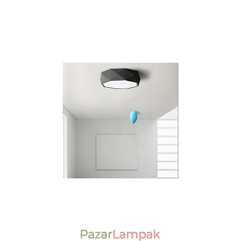 Geometrikus mennyezeti lámpák fehér fény, tömör modern