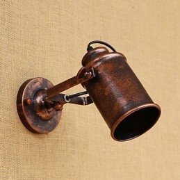 Festett acél fali lámpa néma fekete amerikai kávé dekoráció Retro fali lámpa fénykard lámpa a falon