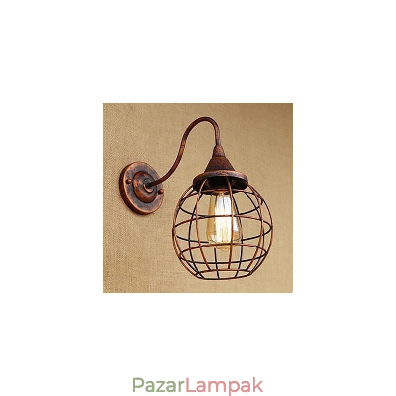 Iron Art RETRO Rust Color Study l Nappali éjjeliszekrény amerikai fali lámpa