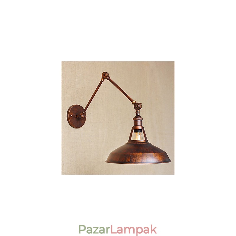 Hosszú kar Félig rozsdás ipari retro nosztalgikus összecsukható fali lámpa fali lámpa