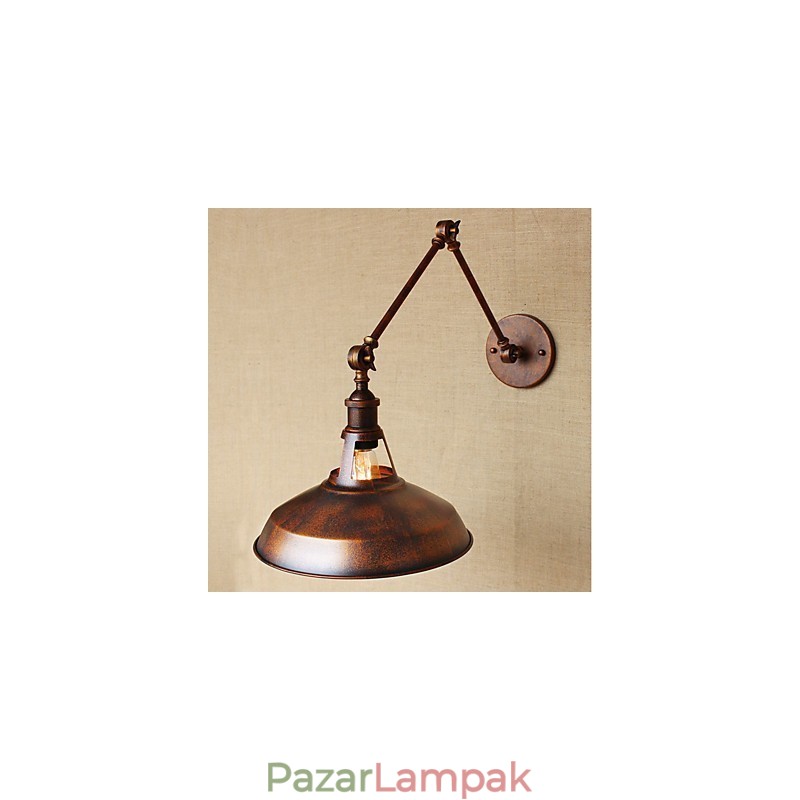 Hosszú kar Félig rozsdás ipari retro nosztalgikus összecsukható fali lámpa fali lámpa