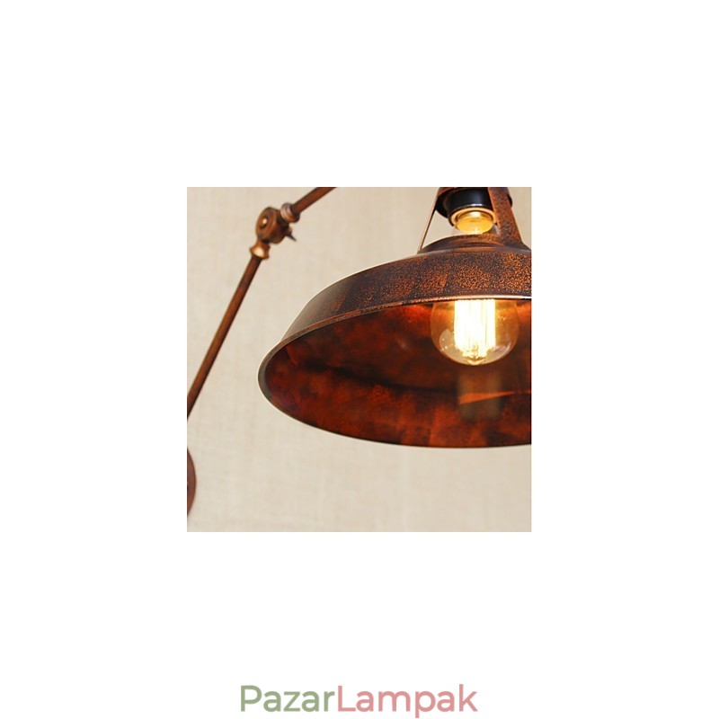 Hosszú kar Félig rozsdás ipari retro nosztalgikus összecsukható fali lámpa fali lámpa