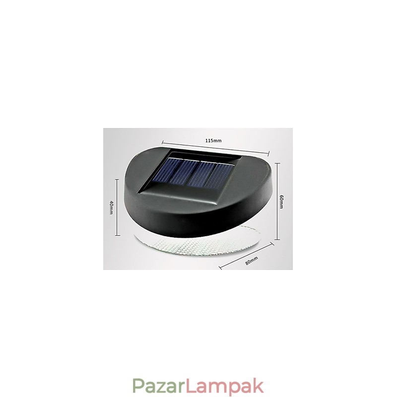 Fehér fény Solar Light Path Wall Tájkép Mount Kerti Kerítés Light